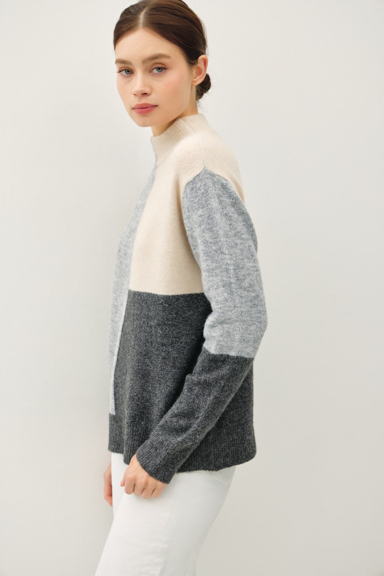 Soft Color Block Sweater