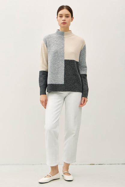 Soft Color Block Sweater