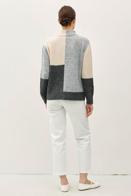 Soft Color Block Sweater