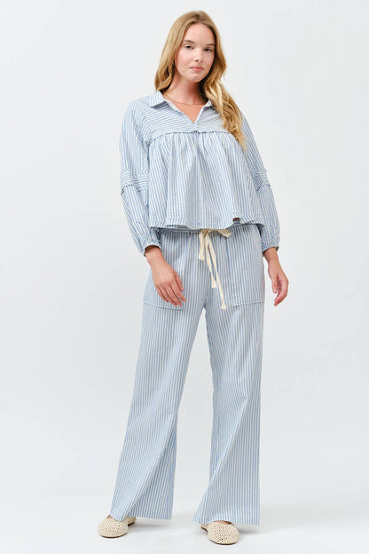 The Striped Wide Leg Pant