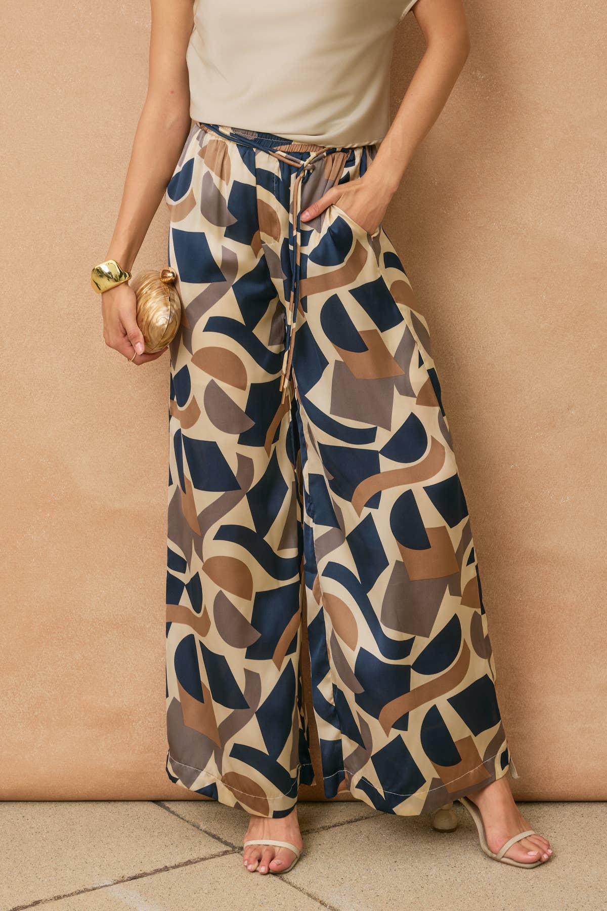 Geometric Palazzo Pants