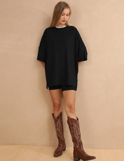 Oversized Casual Tee Set