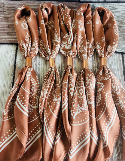 Copper and Champagne Paisley Wild Rag