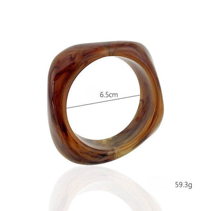 Acrylic Resin Bangle Bracelets