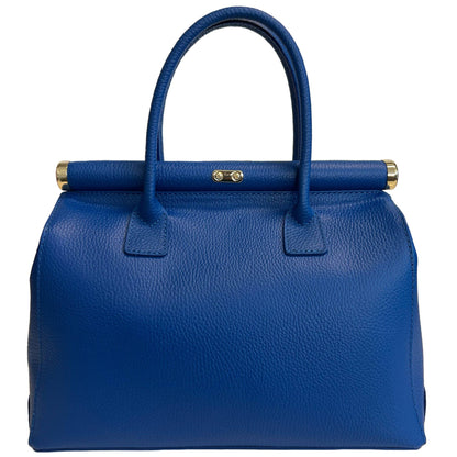 Electric Blue Leather Handbag