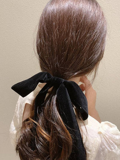Vintage Bow Ribbon Scrunchie