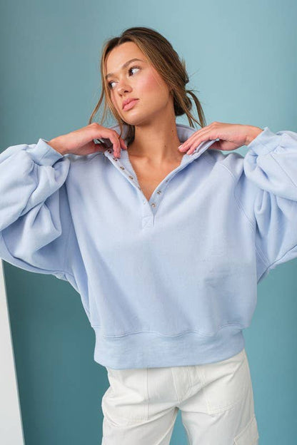 Piper Snap Collared Sweatshirt