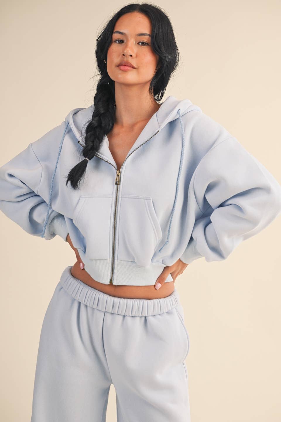 Cozy Fleece Crop Hoodie