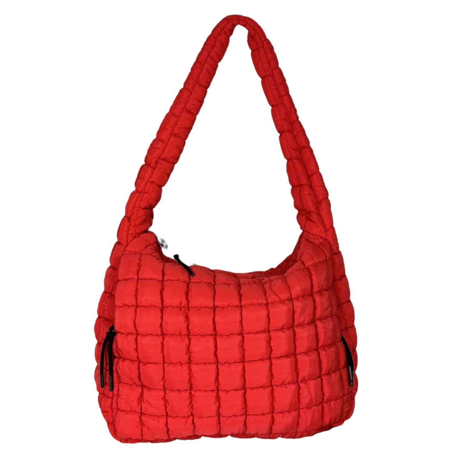 Large Red Puffer Quilted Handbag