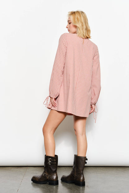 KARA PLAID MINI DRESS