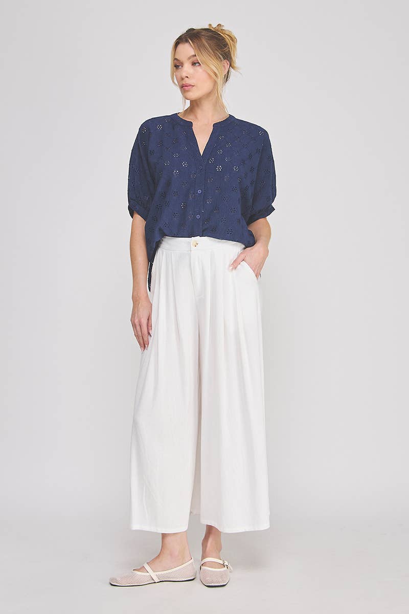 Knit Eyelet Top