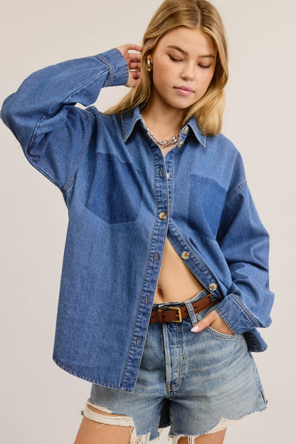 Buttoned Denim Shirt