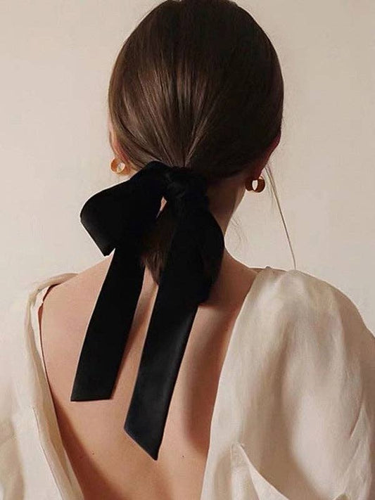 Vintage Bow Ribbon Scrunchie