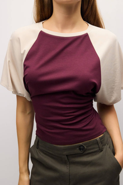 Taylor Raglan Tie-Back Knit Top