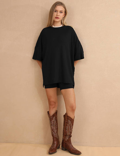 Oversized Casual Tee Set