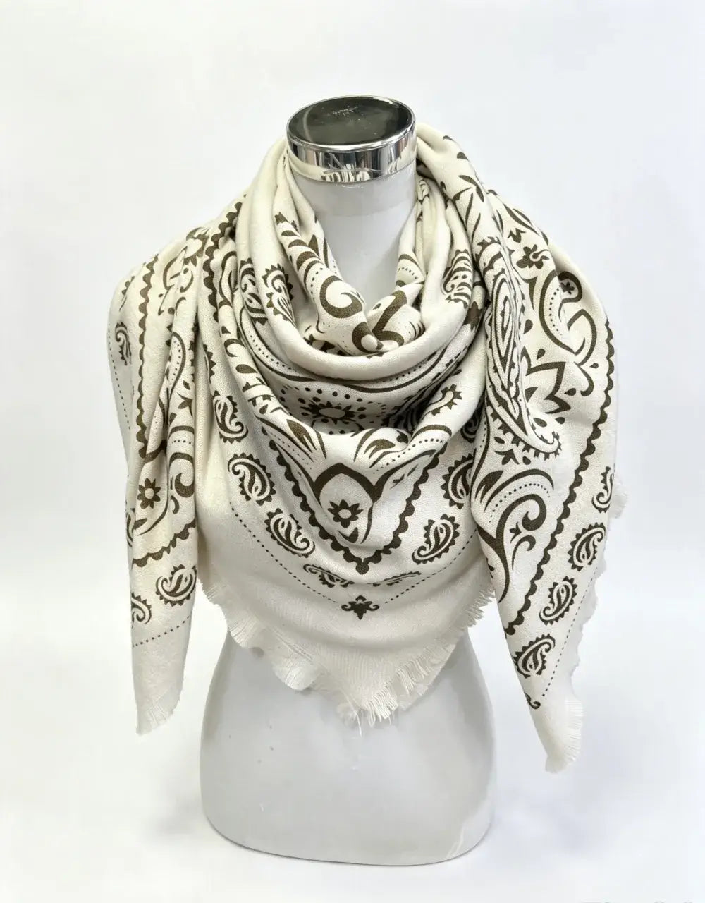 Large square bandana-print scarves