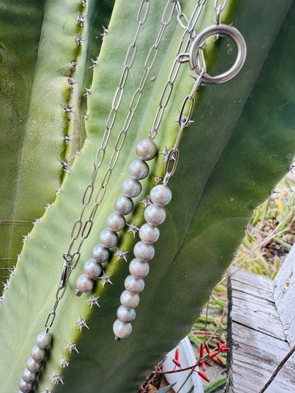Silver Pearl Drop Necklace