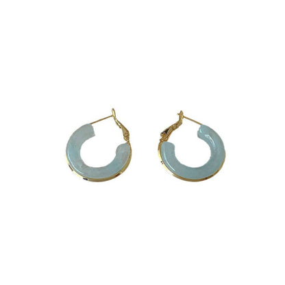 Candy Color Metal Hoop Earrings