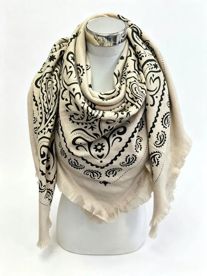 Large square bandana-print scarves