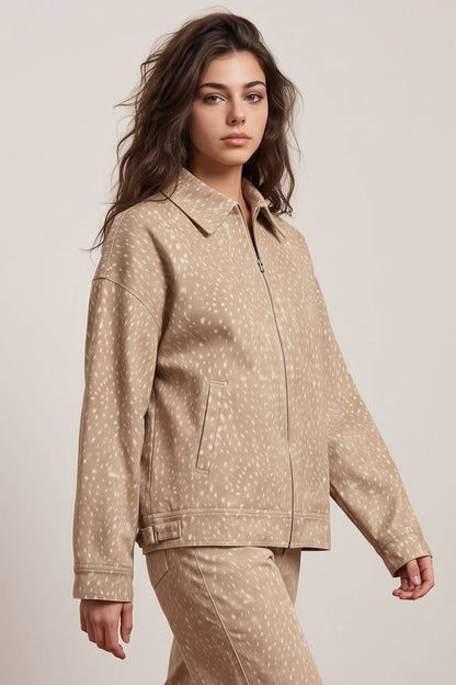 BAMBI PRINT TWILL OVERSIZED JACKET