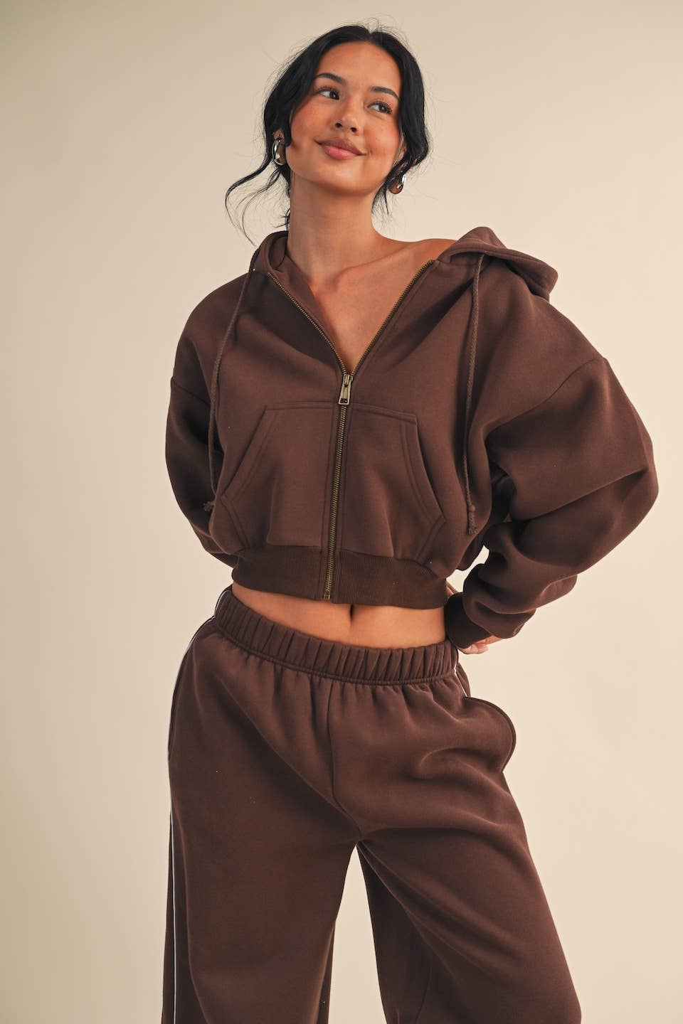 Cozy Fleece Crop Hoodie