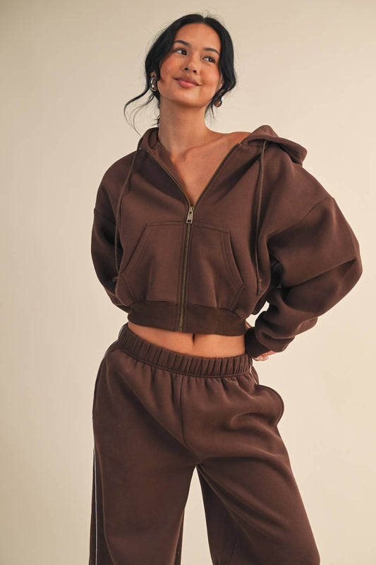 Cozy Fleece Crop Hoodie