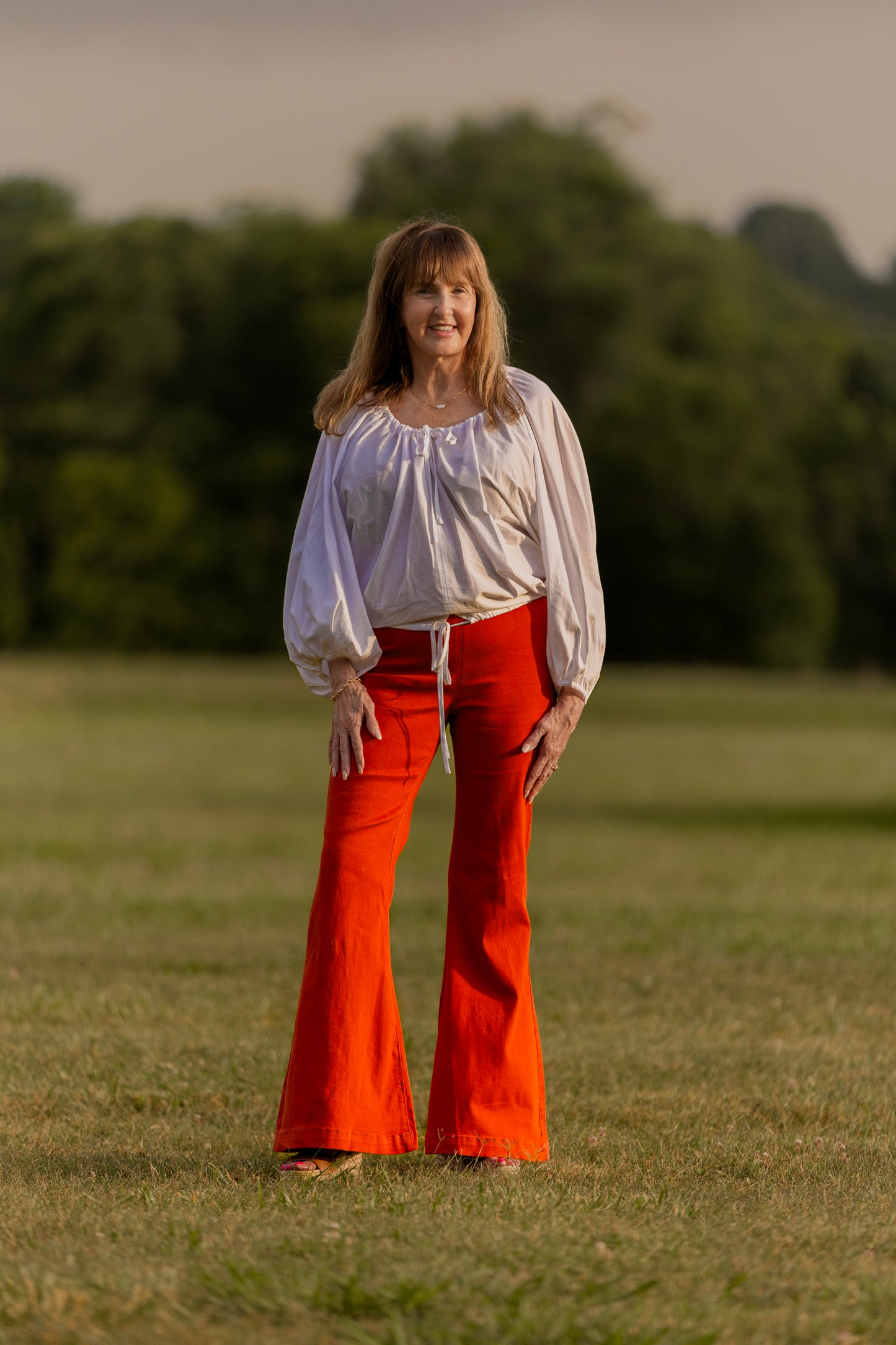 Burnt Orange Flare Jean