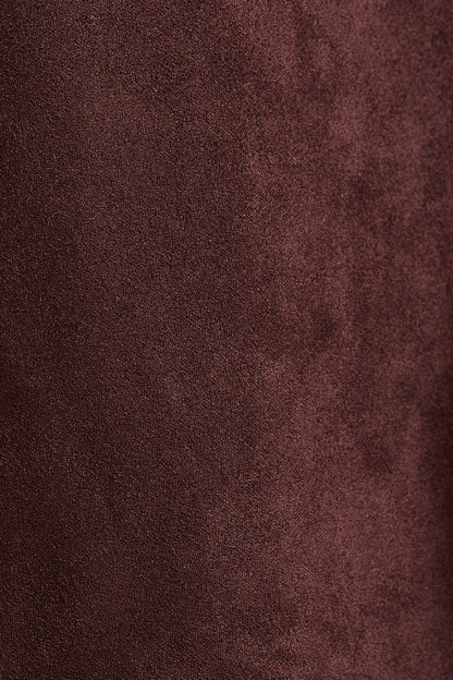 Suede Long Trench Coat