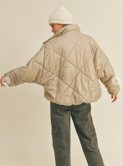 Quilted Nylon Puffer Jacket