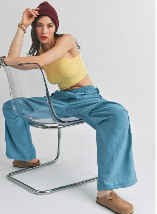 Teal Blue Cargo Pant