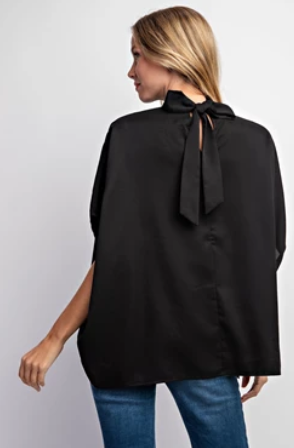 Tie Back Batwing Sleeve Top