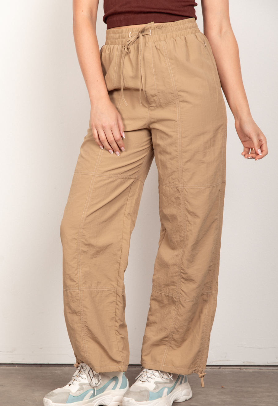 Mocha Parachute Jogger Pant