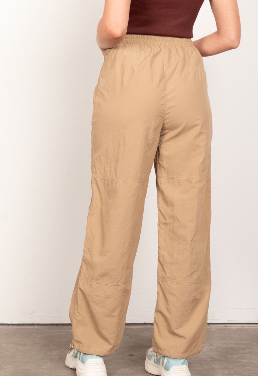 Mocha Parachute Jogger Pant