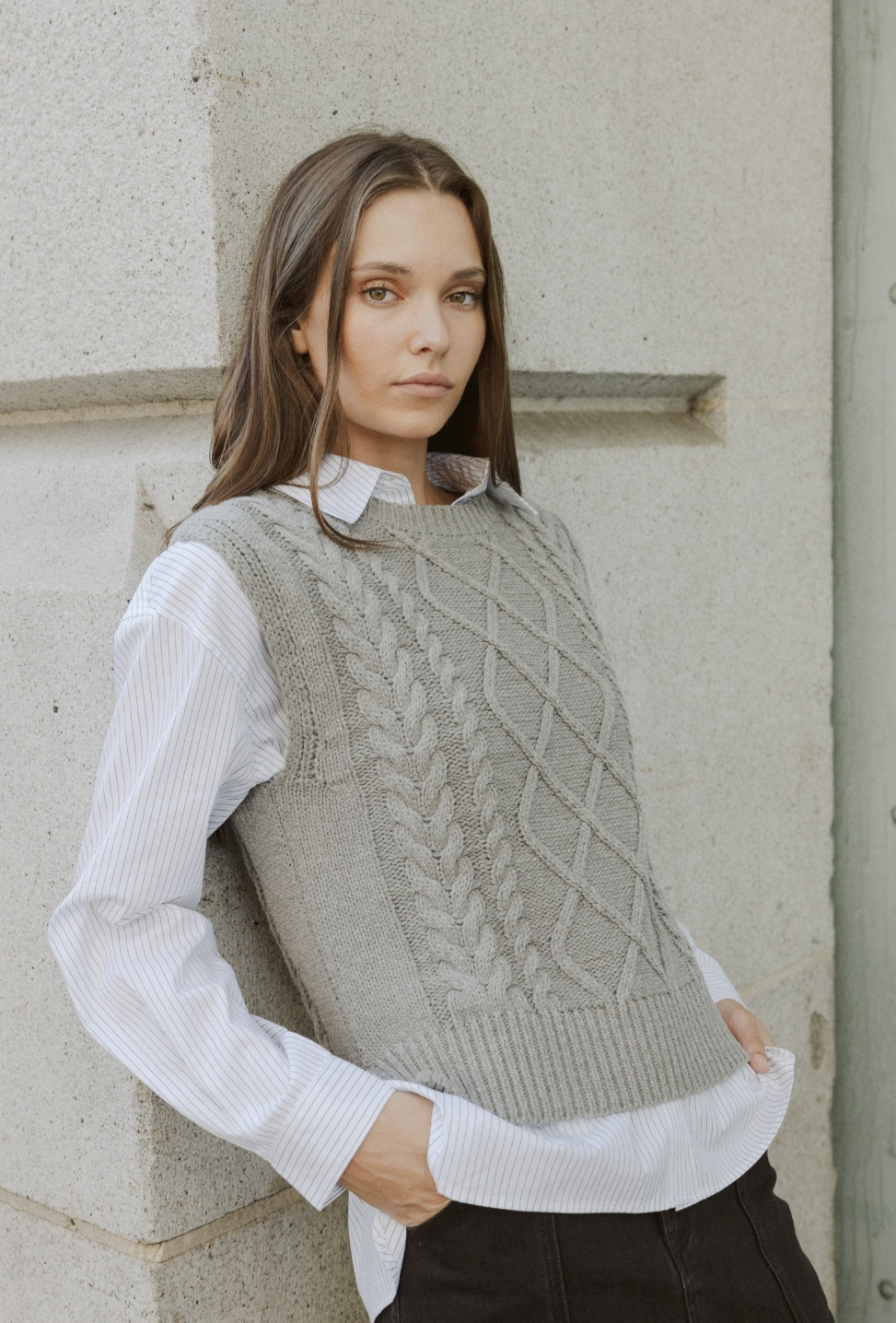 The Adeline Gray Sweater Vest