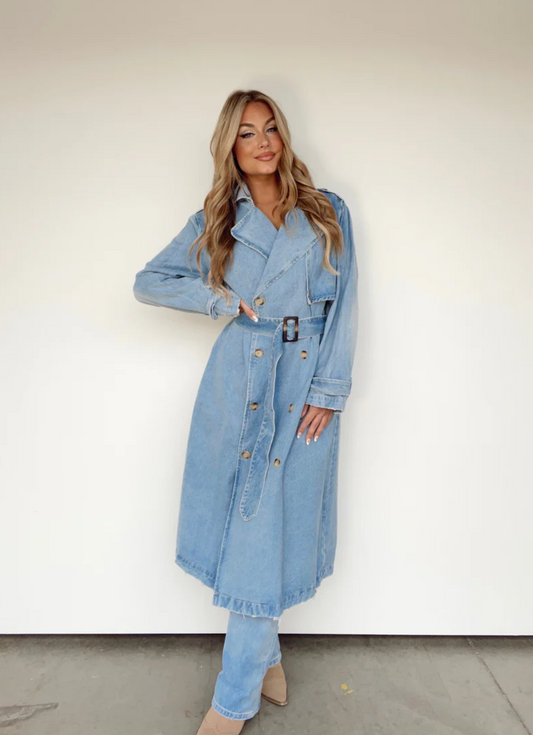 Denim Trench Coat