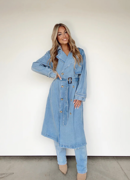 Denim Trench Coat