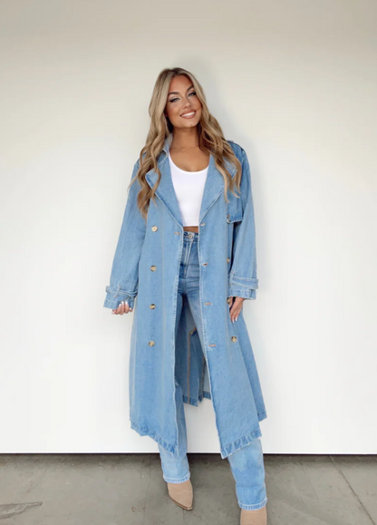 Denim Trench Coat