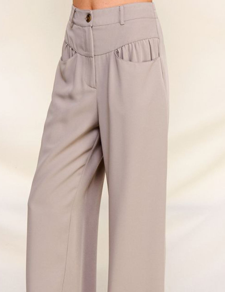 Pleated Drop Waist Trouser