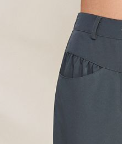 Pleated Drop Waist Trouser