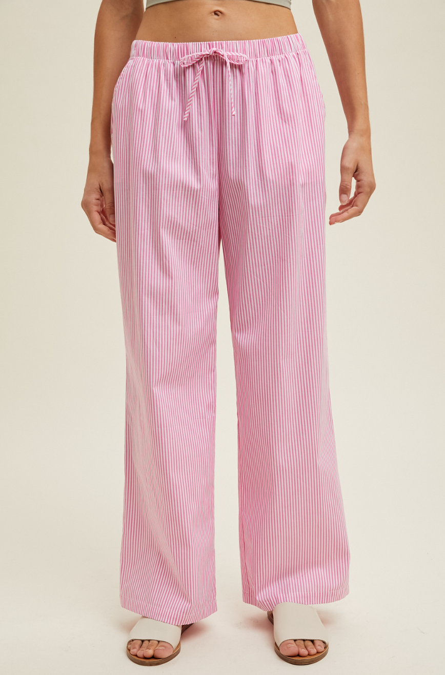 Pinstriped Drawstring Pant