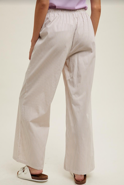 Pinstriped Drawstring Pant