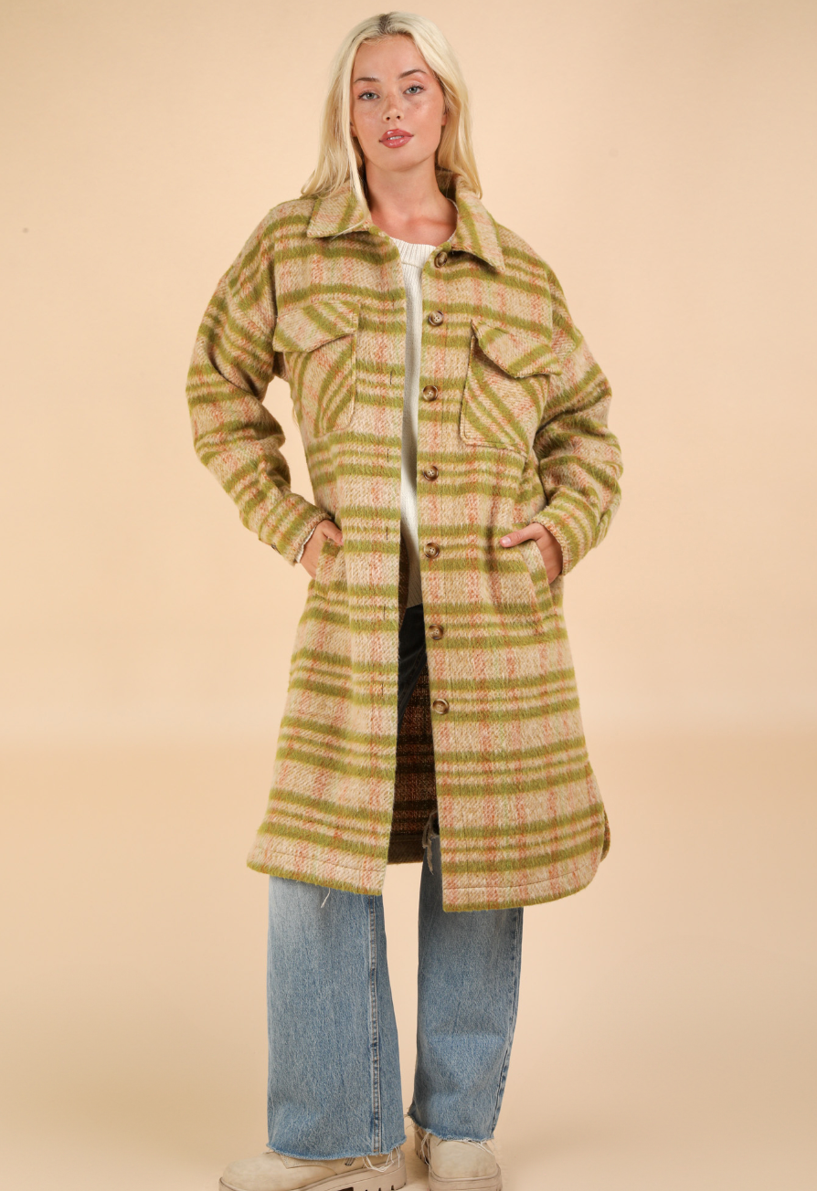 Green Plaid Duster