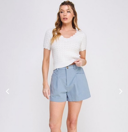 Twill Box Shorts