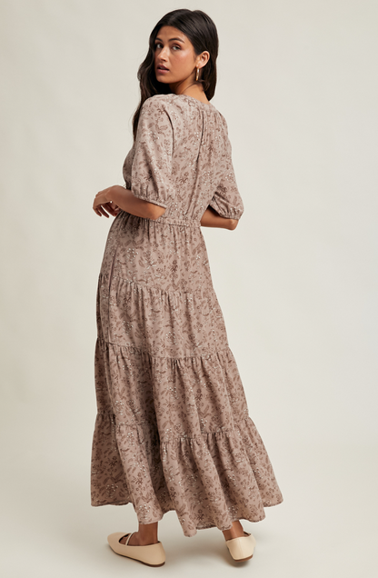 Floral Midi Tiered Dress