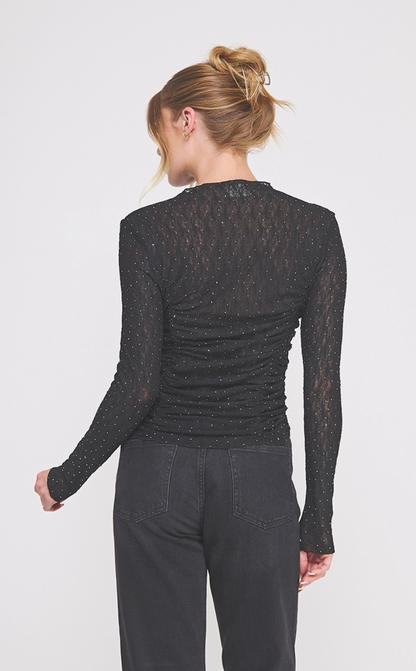 Embellished Lace Top