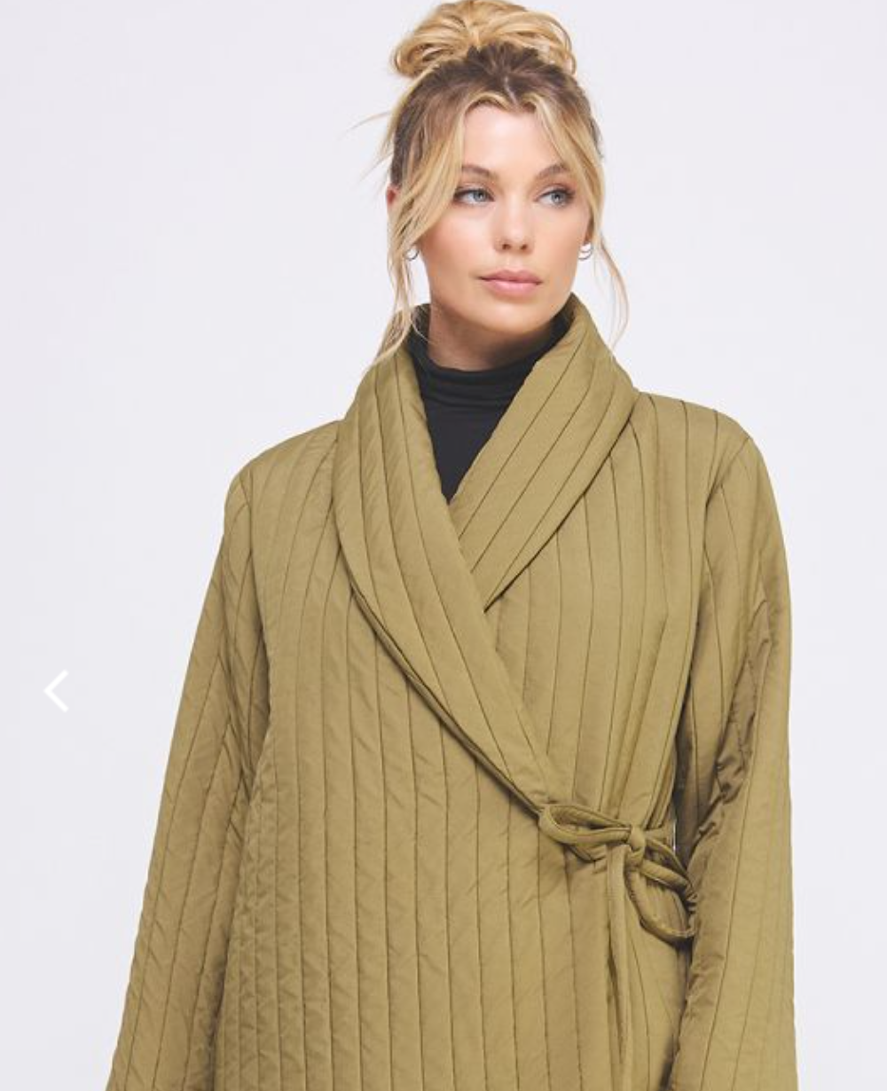 Soft Quilted Wrap Jacket