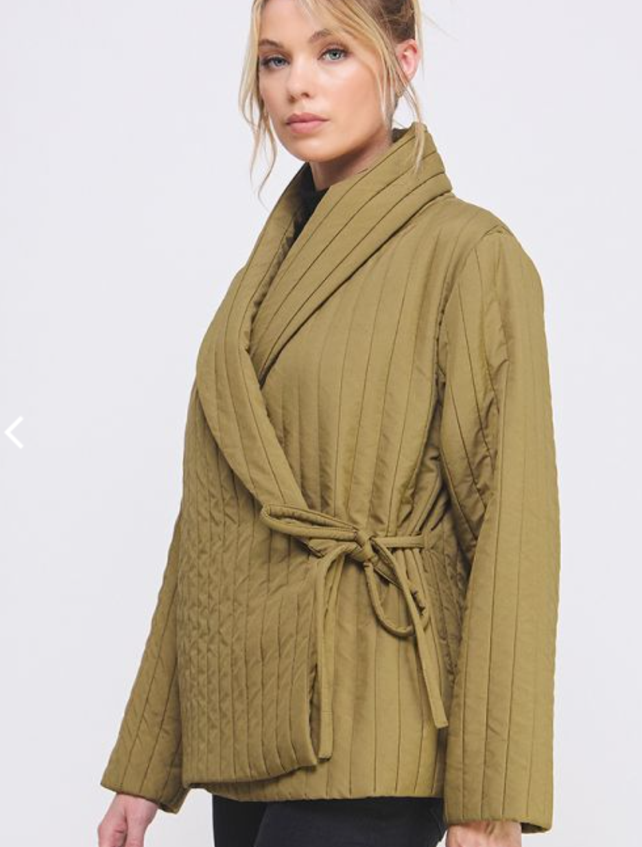 Soft Quilted Wrap Jacket