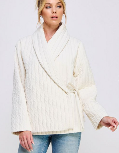 Soft Quilted Wrap Jacket
