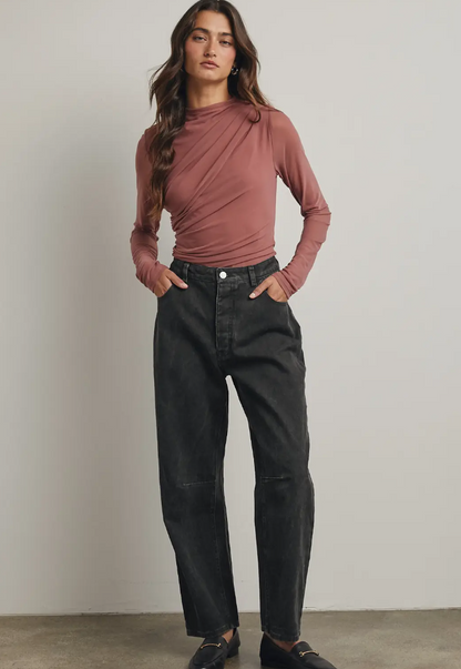 Ruched Mesh Bodysuit