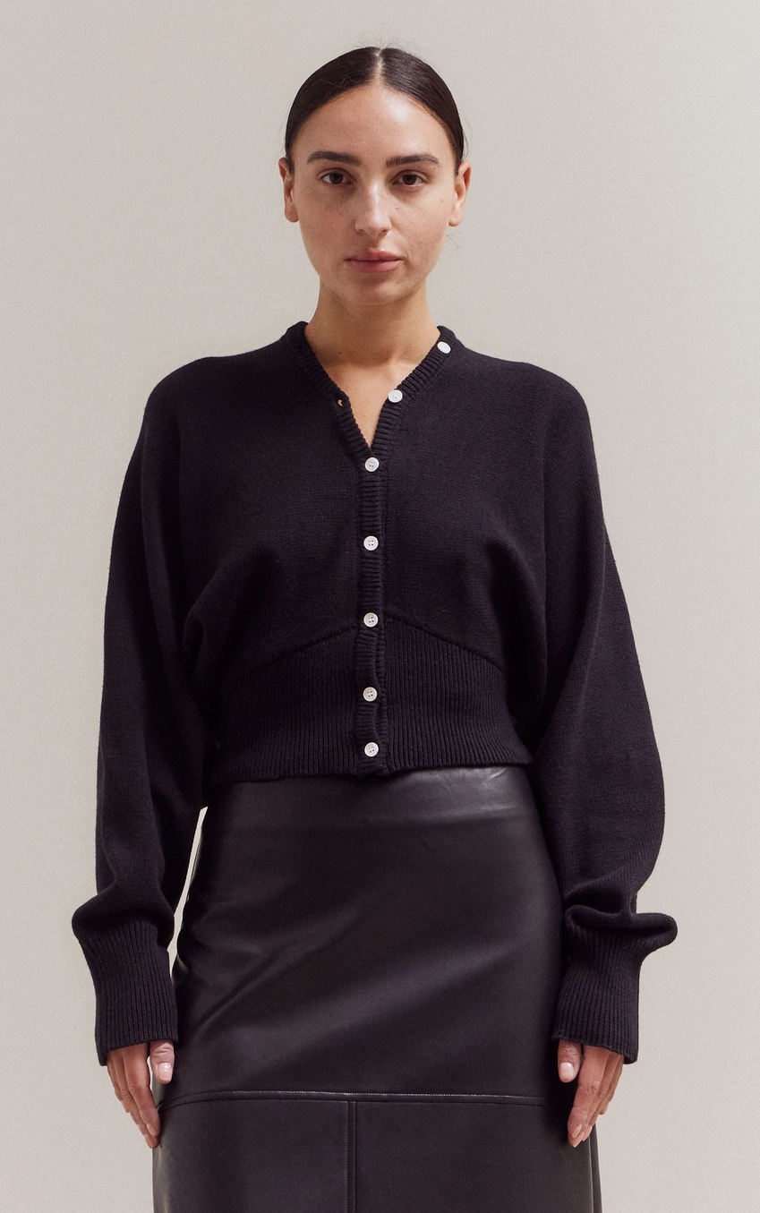 Button Up Neck Cardigan